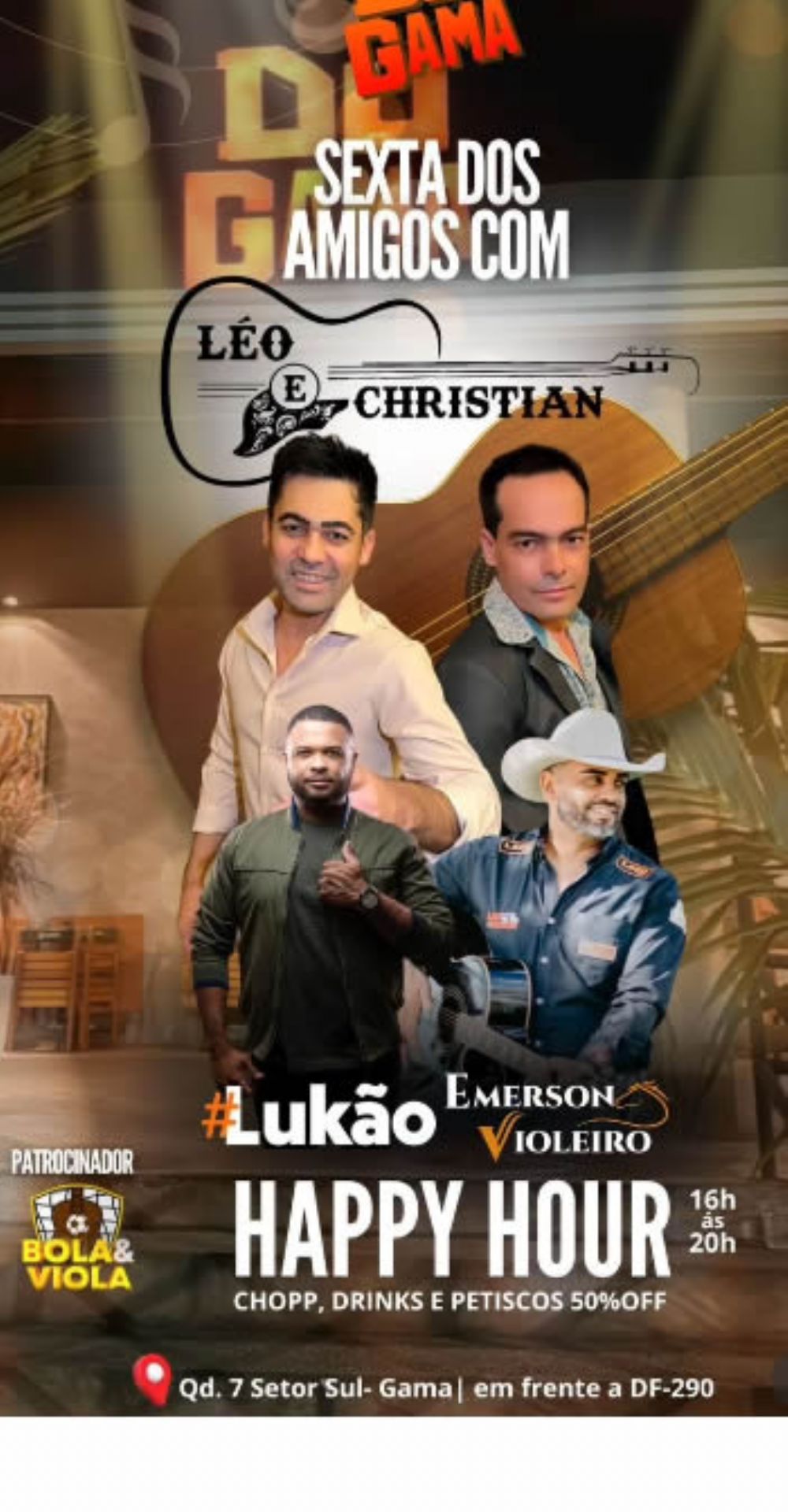 Sexta dos Amigos com Léo e Christian no Du Gama