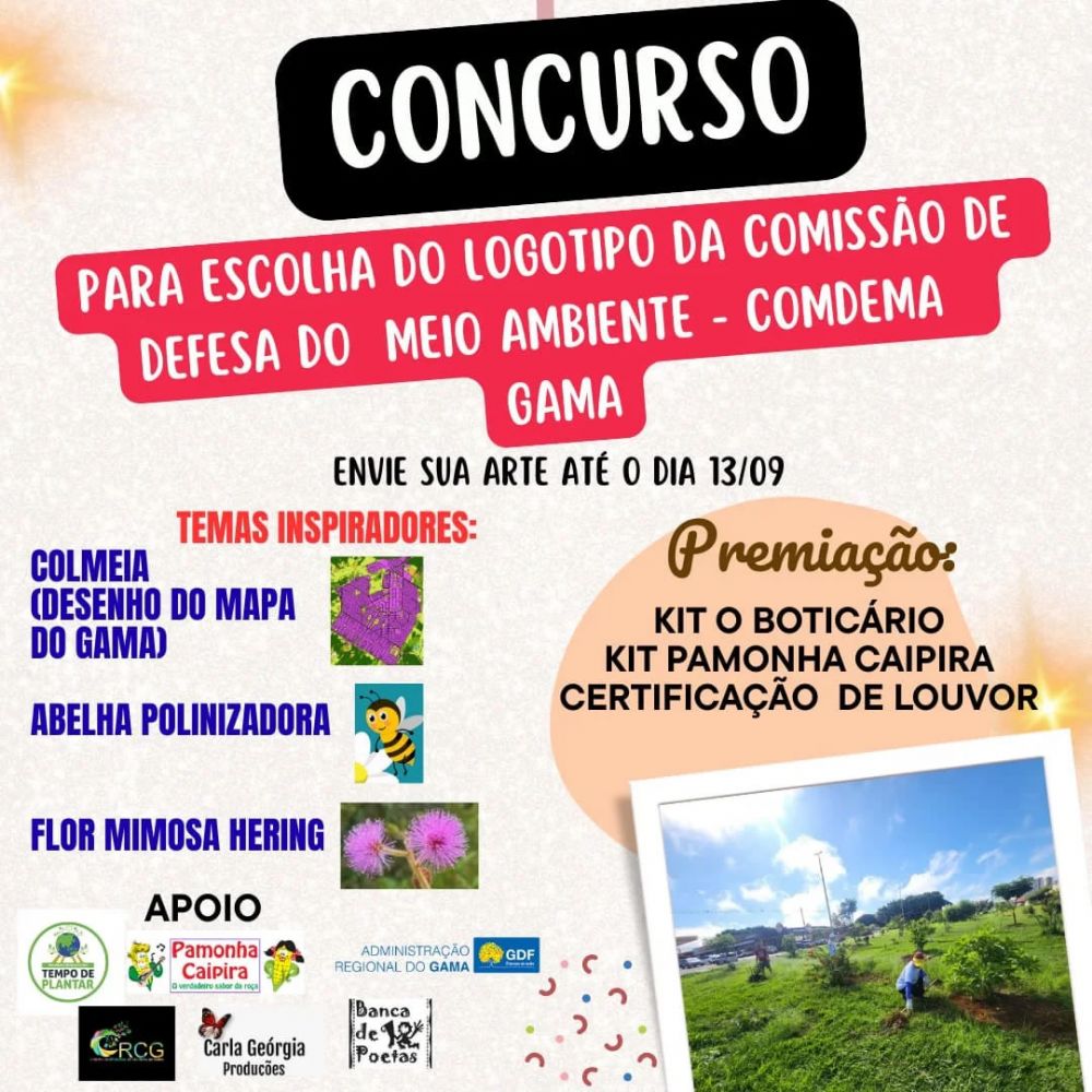 Comdema do Gama lança concurso para escolher escolher logotipo da comissão